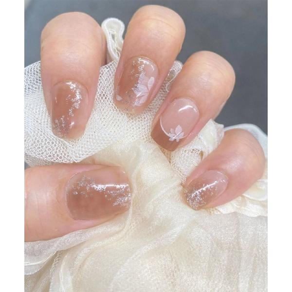 ネイルチップ ネイルシール 簡単にネイルチップ ハンドネイルチップ ハートフレンチ