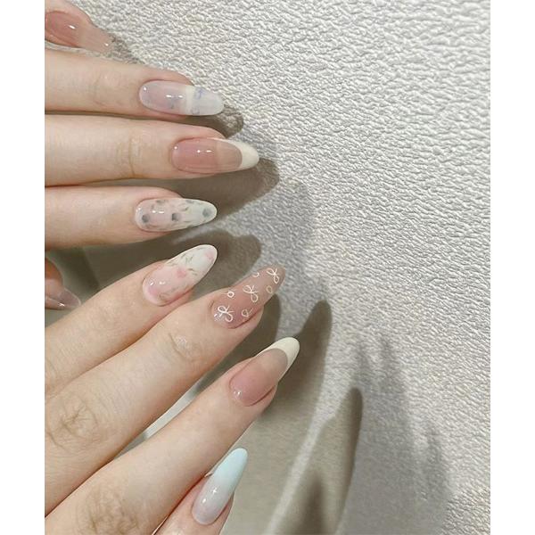 ネイルチップ ネイルシール 簡単にネイルチップ ハンドネイルチップ マーブルデザイン