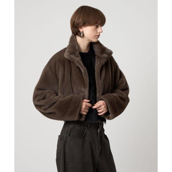 ブルゾン アウター 「ASTRAET」フェイクファー スタンドカラー ブルゾン レディース