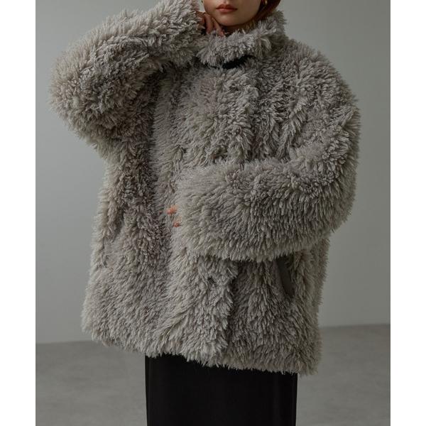 ピーコート pコート プードルファー　2wayカラーコート レディース