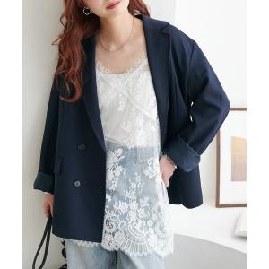 ジャケット テーラードジャケット Wブレストテーラードジャケット レディース