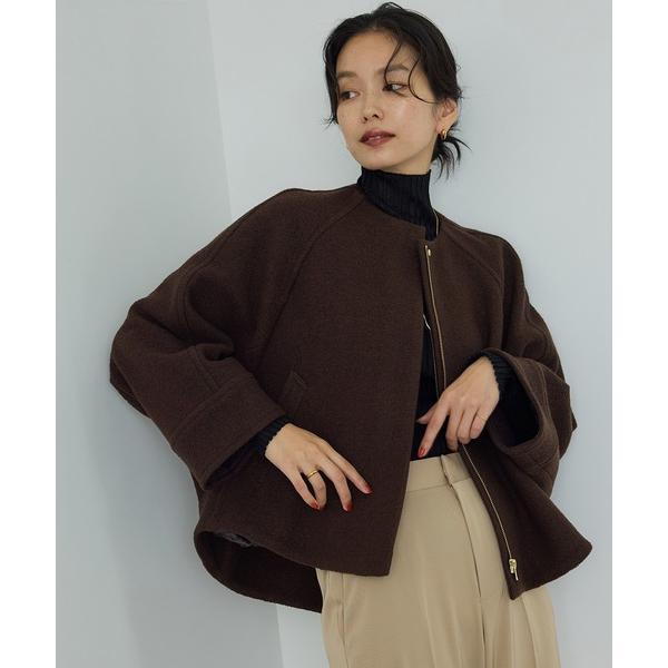 ブルゾン アウター 圧縮ウールコクーンショート丈コート/Bellandi(ベランディ) レディース