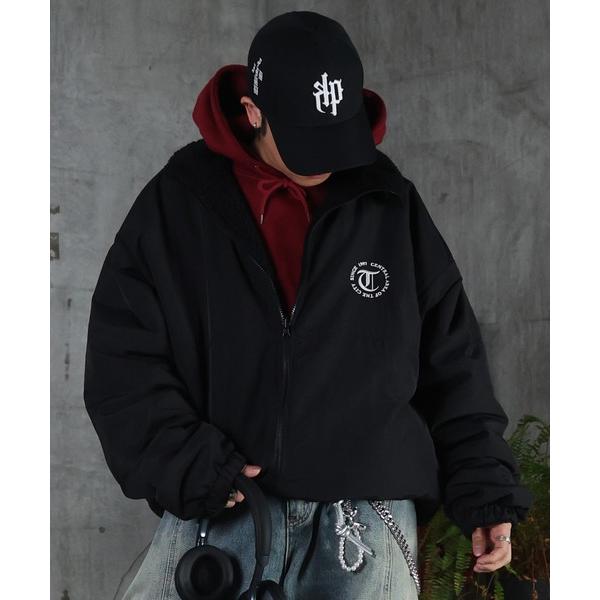 ブルゾン アウター AW 2WAY リバーシブル ナイロン ドローコード ボアブルゾン メンズ レデ...