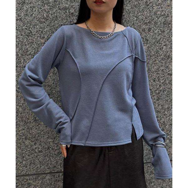tシャツ 「＆g'aime」メロー切替ショートトップス　Mellow Stitch Contrast...