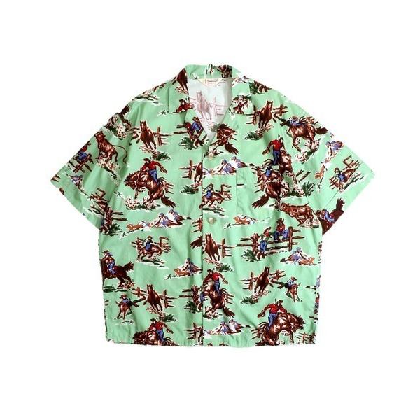 「2AM」 「TOWNCRAFT」半袖シャツ MEDIUM グリーン メンズ