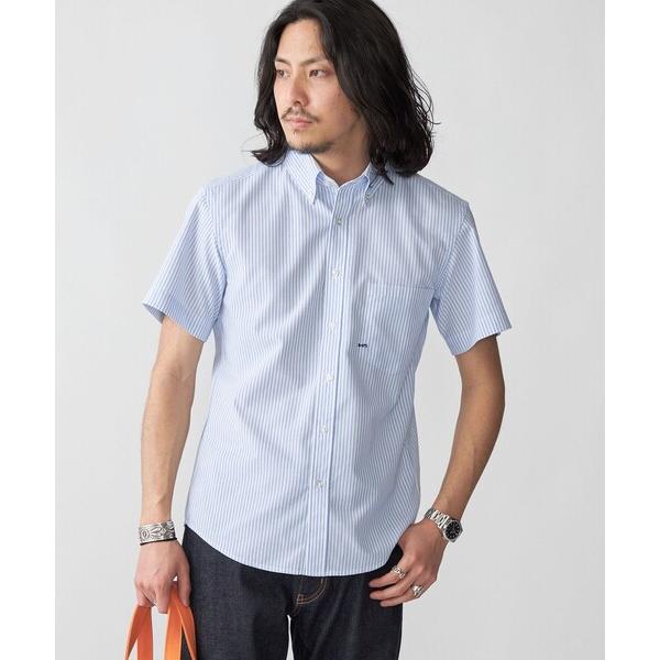 「SHIPS」 半袖シャツ LARGE ライトブルー メンズ