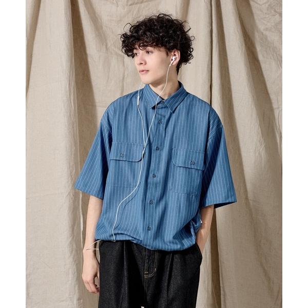 「WETTEMPT」 半袖シャツ MEDIUM ブルー メンズ