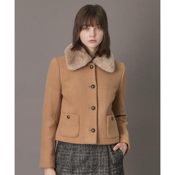 ブルゾン アウター 「otonaMUSE 11月号掲載」2WAYファーカラーメルトンジャケット レデ...