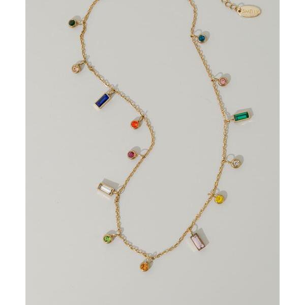 ネックレス ビジューチャームネックレス レディース