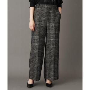 グレンチェック ワイドパンツ（レディースファッション