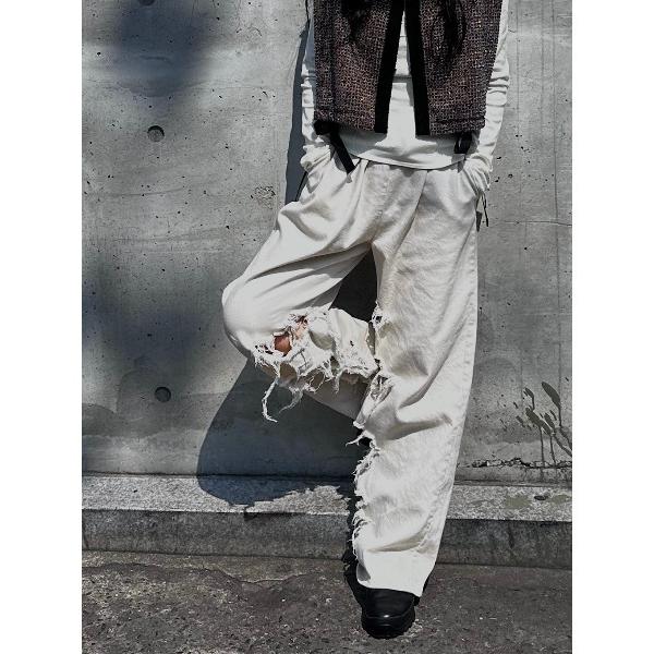 スウェットパンツ ジャージ INSIDE RIPPED HOLE PANTS レディース メンズ