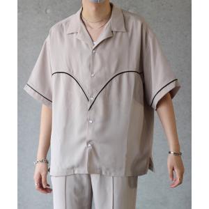 「y/m by れぽすけ」 半袖シャツ MEDIUM ベージュ メンズ