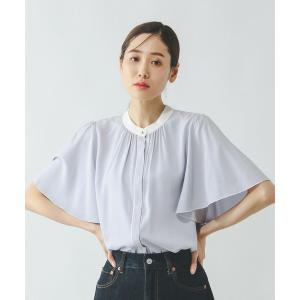 「GLOBAL WORK」 半袖ブラウス LARGE ラベンダー レディース