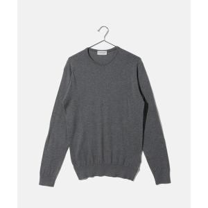 「JOHN SMEDLEY」 長袖ニット LARGE チャコール メンズ