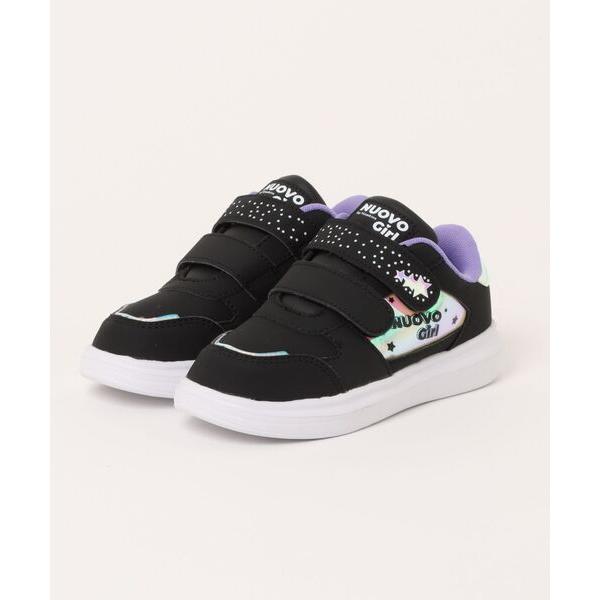 スニーカー NUOVO ヌオーヴォ 17-22 WENDY ウェンディ N9383J BLACK キ...