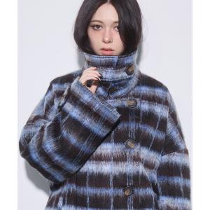 コート アウター スタンドカラーコクーンコート レディース