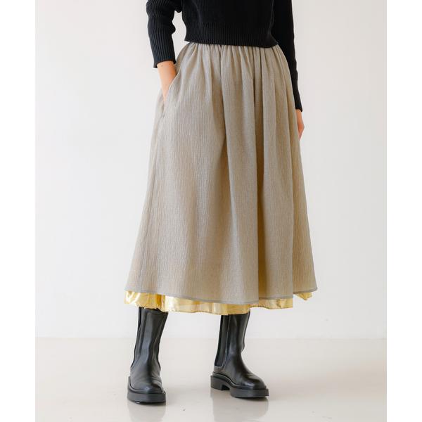 スカート BEAUVET ジャガードフレアスカート