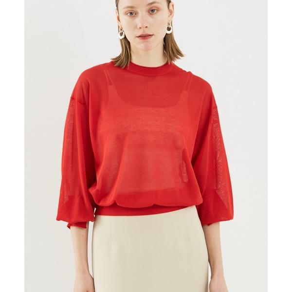 ニット セーター ラメシアークルーネックプルオーバー レディース