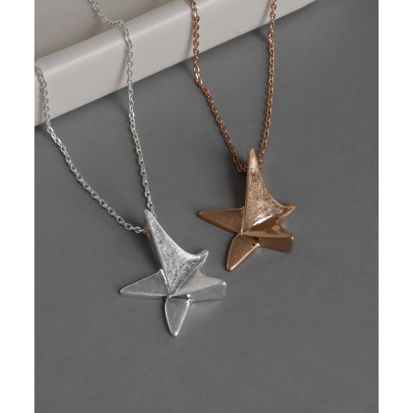 ネックレス 立体スターモチーフネックレス レディース
