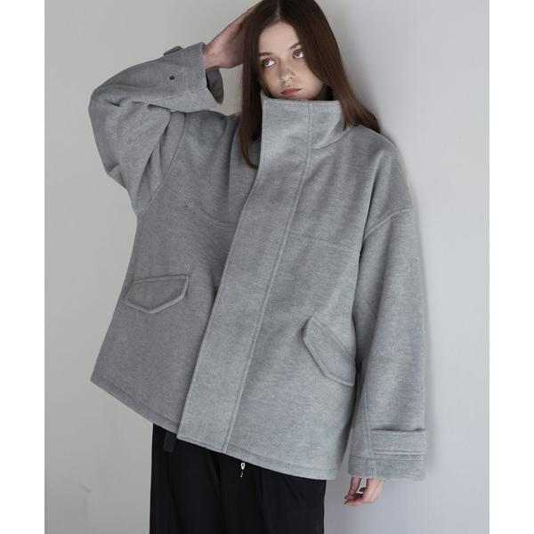 ブルゾン アウター ウールミックスオーバーサイズショートモッズブルゾン メンズ レディース