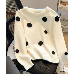 ドットニットプルオーバー レディース