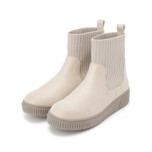 ブーツ 「撥水/低反発クッション」すっぽりラクラク はきぐちニットブーツ レディース