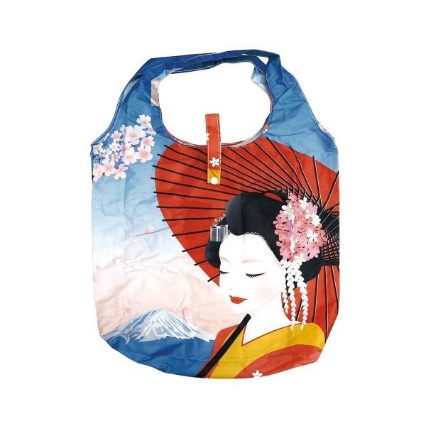 ⑤ ECZ0113 ｴｺなｼｮｯﾋﾟﾝｸﾞﾊﾞｯｸﾞ 富士山と舞妓