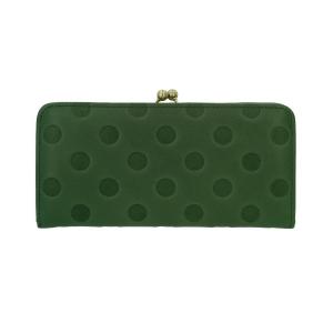 財布 un signet アンシグネ 55338 ドット柄がま口長財布 レディース メンズ