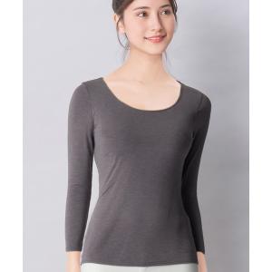 インナーシャツ 肌着 「シンクロブラトップ」　カップ付きインナー　8分袖 レディース