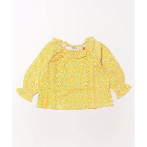 tシャツ 襟付き総柄長袖Ｔシャツ キッズ 子供服 女の子