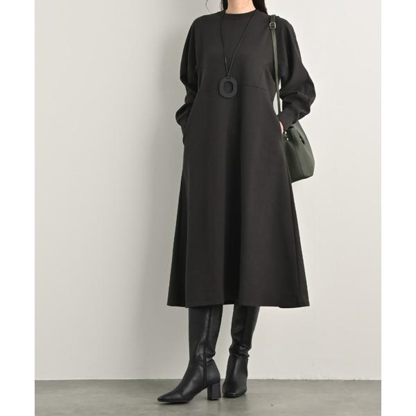 ワンピース ふんわり裏毛フォルムスリーブデザインワンピース｜裏毛 ワンピース ワンピ ドルマンスリー...