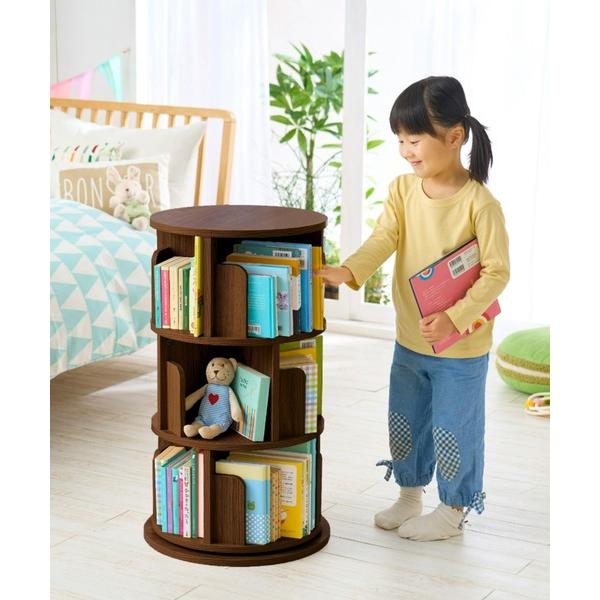 家具 回る本棚 / 収納ラック　3段