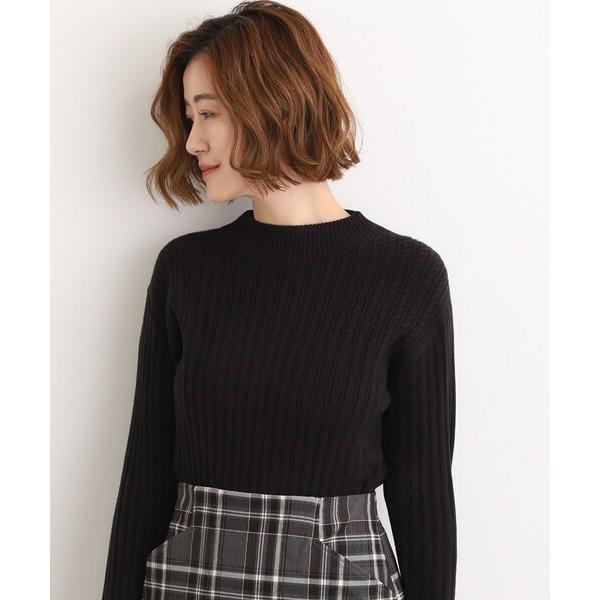 ニット セーター 「石川梨華さん着用」ミニケーブルニット「毛玉軽減／洗える」 レディース