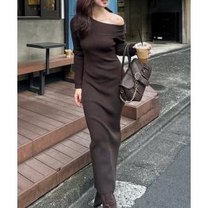 ワンピース many wayワンショルニットワンピース 秋服 冬服