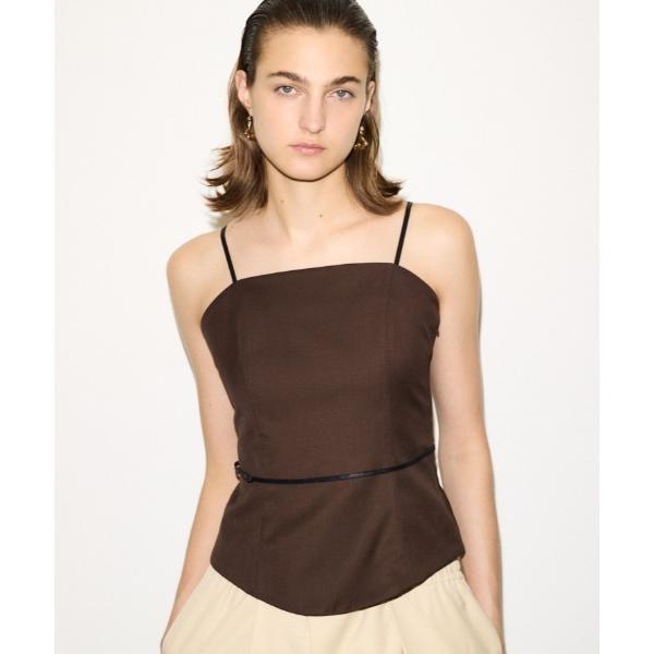 キャミソール THROW BACK OPEN BUSTIER バックオープン ビスチェ 秋服 冬服