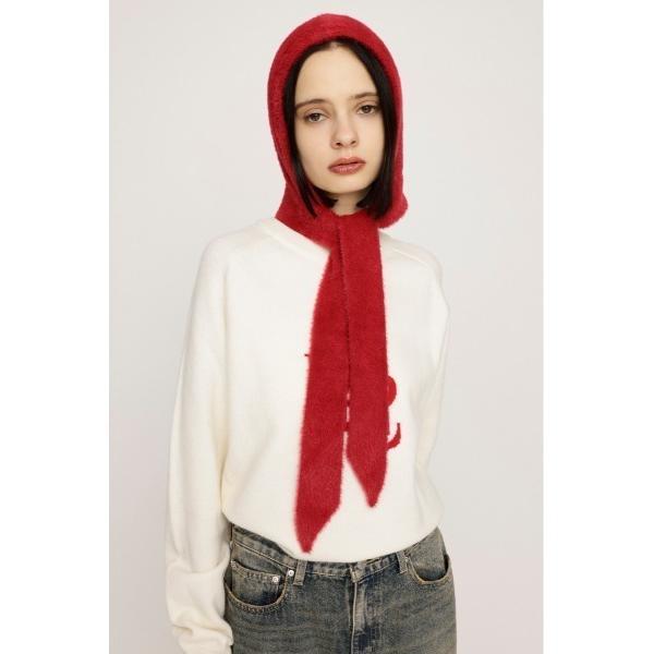 ニット帽 ニットキャップ SHAGGY RIBBON BALACLAVA シャギー リボン バラクラ...