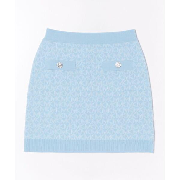 スカート MK DOT ロゴ ジャカード ニット スカート
