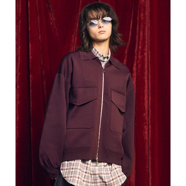 ブルゾン アウター 「UNISEX」Prime-Over Double Pocket Knit Zi...