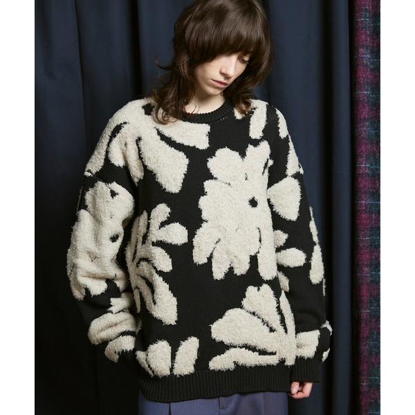 セーター ニット 「UNISEX」Botanical Jacquard Prime-Over Cre...