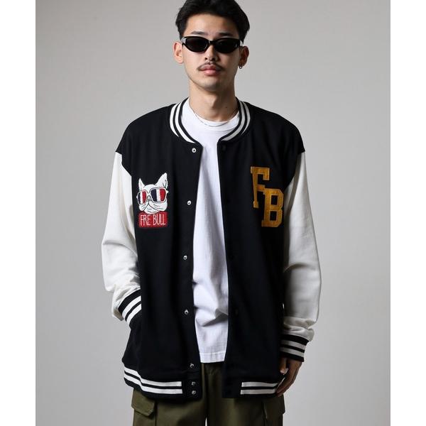 スタジャン キングサイズ フレンチブル ワッペン裏毛スタジャン unisex メンズ レディース