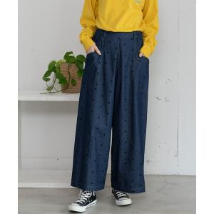 ワイドパンツ パンツ フロントタックワイドパンツ レディース