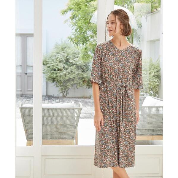 ワンピース 「大好評！WEB限定／5分袖／洗える／ジャージ素材／M−LL3サイズ」アイレソン柄ワンピ...