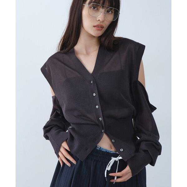 カーディガン multiway knit cardigan レディース