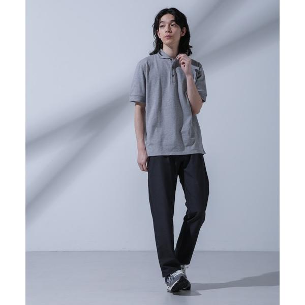 「NANO universe」 半袖ポロシャツ L トップグレー メンズ