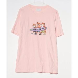 「Maison Kitsune」 半袖Tシャツ S ピンク系その他 レディース