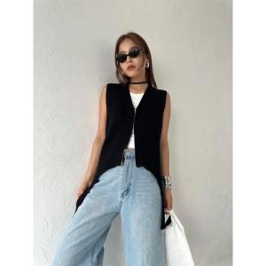 「TRUNC 88」 ニットベスト FREE ブラック レディース