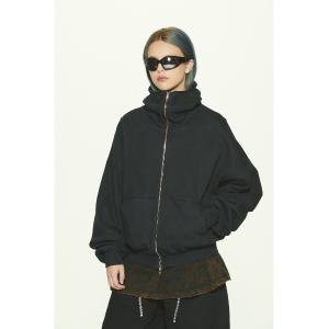 「LIBERE」 ジップアップパーカー LARGE ブラック メンズ
