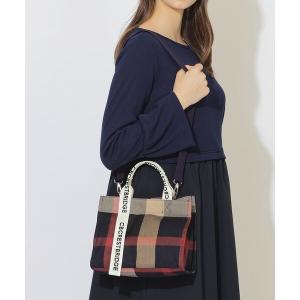 BLUE LABEL CRESTBRIDGE◇ショルダーバッグ/PVC/BEG/チェック