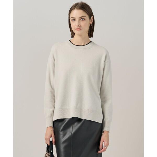 ニット セーター ソフトカシミヤミックス クルーネックニット レディース