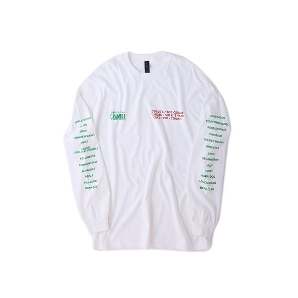 tシャツ 「GRANDPA」別注 ムウトアール DONUTS MENU 長袖 Tシャツ レディース ...